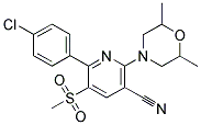 6-(4-CHLOROPHENYL)-2-(2,6-DIMETHYLMORPHOLINO)-5-(METHYLSULFONYL)PYRIDINE-3-CARBONITRILE Struktur