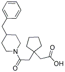 (1-[2-(4-BENZYL-PIPERIDIN-1-YL)-2-OXO-ETHYL]-CYCLOPENTYL)-ACETIC ACID Struktur