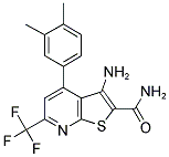 3-AMINO-4-(3,4-DIMETHYL-PHENYL)-6-TRIFLUOROMETHYL-THIENO[2,3-B ]PYRIDINE-2-CARBOXYLIC ACID AMIDE Struktur