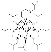 1-(3-GLYCIDYL)PROPOXY-3,5,7,9,11,13,15-ISOBUTYLPENTACYCLO-[9.5.1.1(3,9).1(5,15).1(7,13)]OCTASILOXANE Struktur