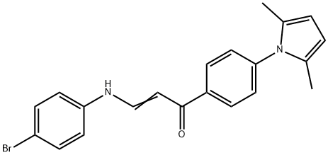 (E)-3-(4-BROMOANILINO)-1-[4-(2,5-DIMETHYL-1H-PYRROL-1-YL)PHENYL]-2-PROPEN-1-ONE Struktur