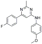 6-(4-FLUOROPHENYL)-N-(4-METHOXYPHENYL)-2-METHYLPYRIMIDIN-4-AMINE Struktur