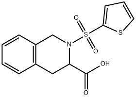 2-(2-THIENYLSULFONYL)-1,2,3,4-TETRAHYDRO-3-ISOQUINOLINECARBOXYLIC ACID Struktur