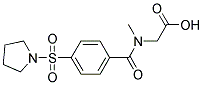 (METHYL[4-(PYRROLIDIN-1-YLSULFONYL)BENZOYL]AMINO)ACETIC ACID Struktur