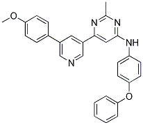 (6-[5-(4-METHOXY-PHENYL)-PYRIDIN-3-YL]-2-METHYL-PYRIMIDIN-4-YL)-(4-PHENOXY-PHENYL)-AMINE Struktur