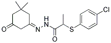 N-(AZA(5,5-DIMETHYL-3-OXOCYCLOHEXYLIDENE)METHYL)-2-(4-CHLOROPHENYLTHIO)PROPANAMIDE Struktur