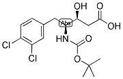 BOC-(3S,4S)-4-AMINO-3-HYDROXY-5-(3,4-DICHLORO)PHENYLPENTANOIC ACID Struktur