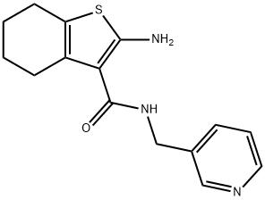 2-AMINO-N-(PYRIDIN-3-YLMETHYL)-4,5,6,7-TETRAHYDRO-1-BENZOTHIOPHENE-3-CARBOXAMIDE Struktur