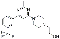 2-(4-(2-METHYL-6-[3-(TRIFLUOROMETHYL)PHENYL]PYRIMIDIN-4-YL)PIPERAZIN-1-YL)ETHANOL Struktur