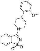 3-[4-(2-METHOXYPHENYL)PIPERAZIN-1-YL]-1,2-BENZISOTHIAZOLE 1,1-DIOXIDE Struktur