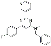 N-BENZYL-6-(4-FLUOROPHENYL)-N-METHYL-2-PYRIDIN-3-YLPYRIMIDIN-4-AMINE Struktur