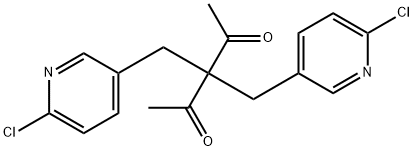 3,3-BIS[(6-CHLORO-3-PYRIDINYL)METHYL]-2,4-PENTANEDIONE Struktur