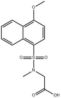 [[(4-METHOXY-1-NAPHTHYL)SULFONYL](METHYL)AMINO]ACETIC ACID Struktur