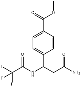 METHYL 4-(3-AMINO-3-OXO-1-[(2,2,2-TRIFLUOROACETYL)AMINO]PROPYL)BENZENECARBOXYLATE Struktur