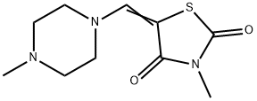 3-METHYL-5-[(E)-(4-METHYLPIPERAZINO)METHYLIDENE]-1,3-THIAZOLANE-2,4-DIONE Struktur