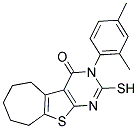 3-(2,4-DIMETHYL-PHENYL)-2-MERCAPTO-3,5,6,7,8,9-HEXAHYDRO-10-THIA-1,3-DIAZA-BENZO[A]AZULEN-4-ONE Struktur