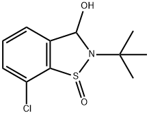 2-TERT-BUTYL-7-CHLORO-2,3-DIHYDRO-1,2-BENZISOTHIAZOL-3-OL 1-OXIDE Struktur