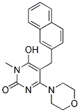 6-HYDROXY-1-METHYL-4-MORPHOLIN-4-YL-5-(2-NAPHTHYLMETHYL)PYRIMIDIN-2(1H)-ONE Struktur