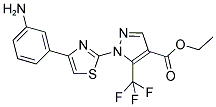 ETHYL 1-[4-(3-AMINOPHENYL)-1,3-THIAZOL-2-YL]-5-(TRIFLUOROMETHYL)-1H-PYRAZOLE-4-CARBOXYLATE Struktur