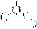 N-BENZYL-N,2-DIMETHYL-6-PYRIDIN-2-YLPYRIMIDIN-4-AMINE Struktur