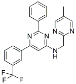 N-[(5-METHYLPYRIMIDIN-2-YL)METHYL]-2-PHENYL-6-[3-(TRIFLUOROMETHYL)PHENYL]PYRIMIDIN-4-AMINE Struktur