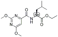 (S)-2-[[(2,6-DIMETHOXYPYRIMIDIN-4-YL)CARBONYL]AMINO]-4-METHYLPENTANOIC ACID, ETHYL ESTER Struktur