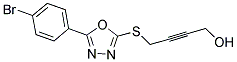 4-([5-(4-BROMOPHENYL)-1,3,4-OXADIAZOL-2-YL]THIO)BUT-2-YN-1-OL Struktur