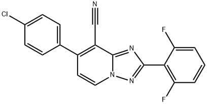 7-(4-CHLOROPHENYL)-2-(2,6-DIFLUOROPHENYL)[1,2,4]TRIAZOLO[1,5-A]PYRIDINE-8-CARBONITRILE Struktur