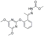 N-[1-AZA-2-[2-[(4,6-DIMETHOXYPYRIMIDIN-2-YL)OXY]PHENYL]PROP-1-ENYL]CARBAMIC ACID, METHYL ESTER Struktur