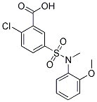 2-CHLORO-5-[(2-METHOXY-PHENYL)-METHYL-SULFAMOYL]-BENZOIC ACID Struktur