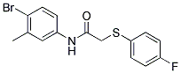 N-(4-BROMO-3-METHYLPHENYL)-2-[(4-FLUOROPHENYL)SULFANYL]ACETAMIDE Struktur