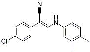 1-CYANO-1-(4-CHLOROPHENYL)-2-[(3,4-DIMETHYLPHENYL)AMINO]ETHENE Struktur