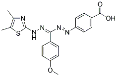 1-(4-CARBOXYPHENYL)-3-(4-METHOXYPHENYL)-5-(4,5-DIMETHYLTHIAZOL-2-YL)-FORMAZANE Struktur