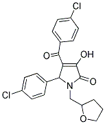 4-(4-CHLOROBENZOYL)-5-(4-CHLOROPHENYL)-3-HYDROXY-1-(TETRAHYDROFURAN-2-YLMETHYL)-1,5-DIHYDRO-2H-PYRROL-2-ONE Struktur