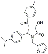 1-(FURAN-2-YLMETHYL)-3-HYDROXY-5-(4-ISOPROPYLPHENYL)-4-(4-METHYLBENZOYL)-1H-PYRROL-2(5H)-ONE Struktur