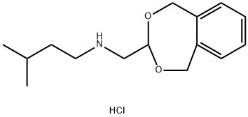 (5,9-DIHYDRO-6,8-DIOXA-BENZOCYCLOHEPTEN-7-YL-METHYL)-(3-METHYL-BUTYL)-AMINE HYDROCHLORIDE Struktur