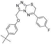 3-[(4-TERT-BUTYLPHENOXY)METHYL]-6-(4-FLUOROPHENYL)-7H-[1,2,4]TRIAZOLO[3,4-B][1,3,4]THIADIAZINE Struktur