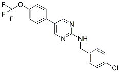 N-(4-CHLOROBENZYL)-5-[4-(TRIFLUOROMETHOXY)PHENYL]PYRIMIDIN-2-AMINE Struktur