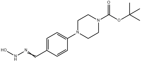 TERT-BUTYL 4-[4-[AMINO(HYDROXYIMINO)METHYL]PHENYL]TETRAHYDRO-1(2H)-PYRAZINECARBOXYLATE Struktur