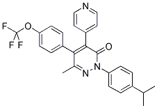 2-(4-ISOPROPYL-PHENYL)-6-METHYL-4-PYRIDIN-4-YL-5-(4-TRIFLUOROMETHOXY-PHENYL)-2H-PYRIDAZIN-3-ONE Struktur