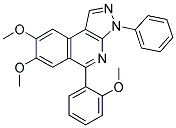 7,8-DIMETHOXY-5-(2-METHOXYPHENYL)-3-PHENYL-3H-PYRAZOLO[3,4-C]ISOQUINOLINE Struktur