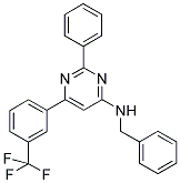 N-BENZYL-2-PHENYL-6-[3-(TRIFLUOROMETHYL)PHENYL]PYRIMIDIN-4-AMINE Struktur