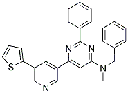 BENZYL-METHYL-[2-PHENYL-6-(5-THIOPHEN-2-YL-PYRIDIN-3-YL)-PYRIMIDIN-4-YL]-AMINE Struktur