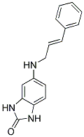 5-([(2E)-3-PHENYLPROP-2-ENYL]AMINO)-1,3-DIHYDRO-2H-BENZIMIDAZOL-2-ONE Struktur