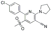 6-(4-CHLOROPHENYL)-5-(METHYLSULFONYL)-2-(PYRROLIDIN-1-YL)PYRIDINE-3-CARBONITRILE Struktur