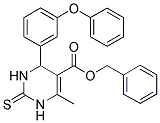 6-METHYL-4-(3-PHENOXY-PHENYL)-2-THIOXO-1,2,3,4-TETRAHYDRO-PYRIMIDINE-5-CARBOXYLIC ACID BENZYL ESTER Struktur