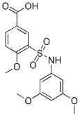 3-(3,5-DIMETHOXY-PHENYLSULFAMOYL)-4-METHOXY-BENZOIC ACID Struktur