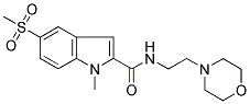 1-METHYL-5-(METHYLSULPHONYL)-N-(2-MORPHOLINOETHYL)-1H-INDOLE-2-CARBOXAMIDE Struktur