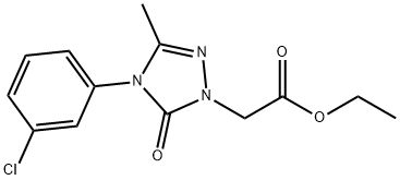 ETHYL 2-[4-(3-CHLOROPHENYL)-3-METHYL-5-OXO-4,5-DIHYDRO-1H-1,2,4-TRIAZOL-1-YL]ACETATE Struktur