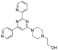 2-[4-(2-PYRIDIN-2-YL-6-PYRIDIN-4-YLPYRIMIDIN-4-YL)PIPERAZIN-1-YL]ETHANOL Struktur